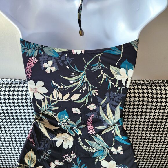 Kate Spade NY Women's Playa Carmen Bandeau Halter One-Piece Swimsuit Black - Picture 9 of 9